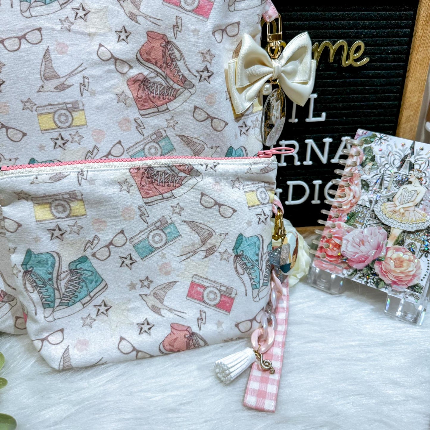 Pink Gingham Sneak and Snap