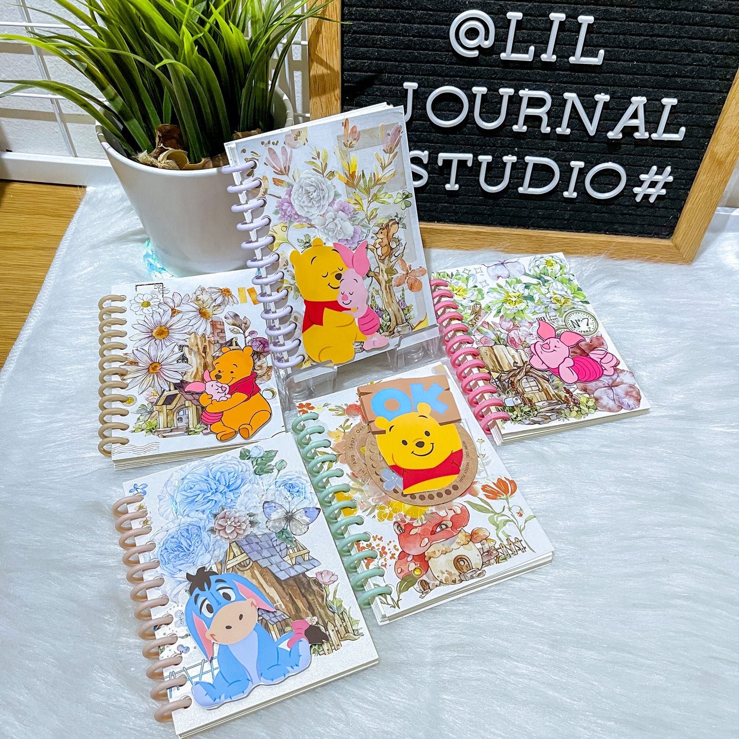 B7 Character Travel Notebook - Winnie the Pooh Enchanted Garden II