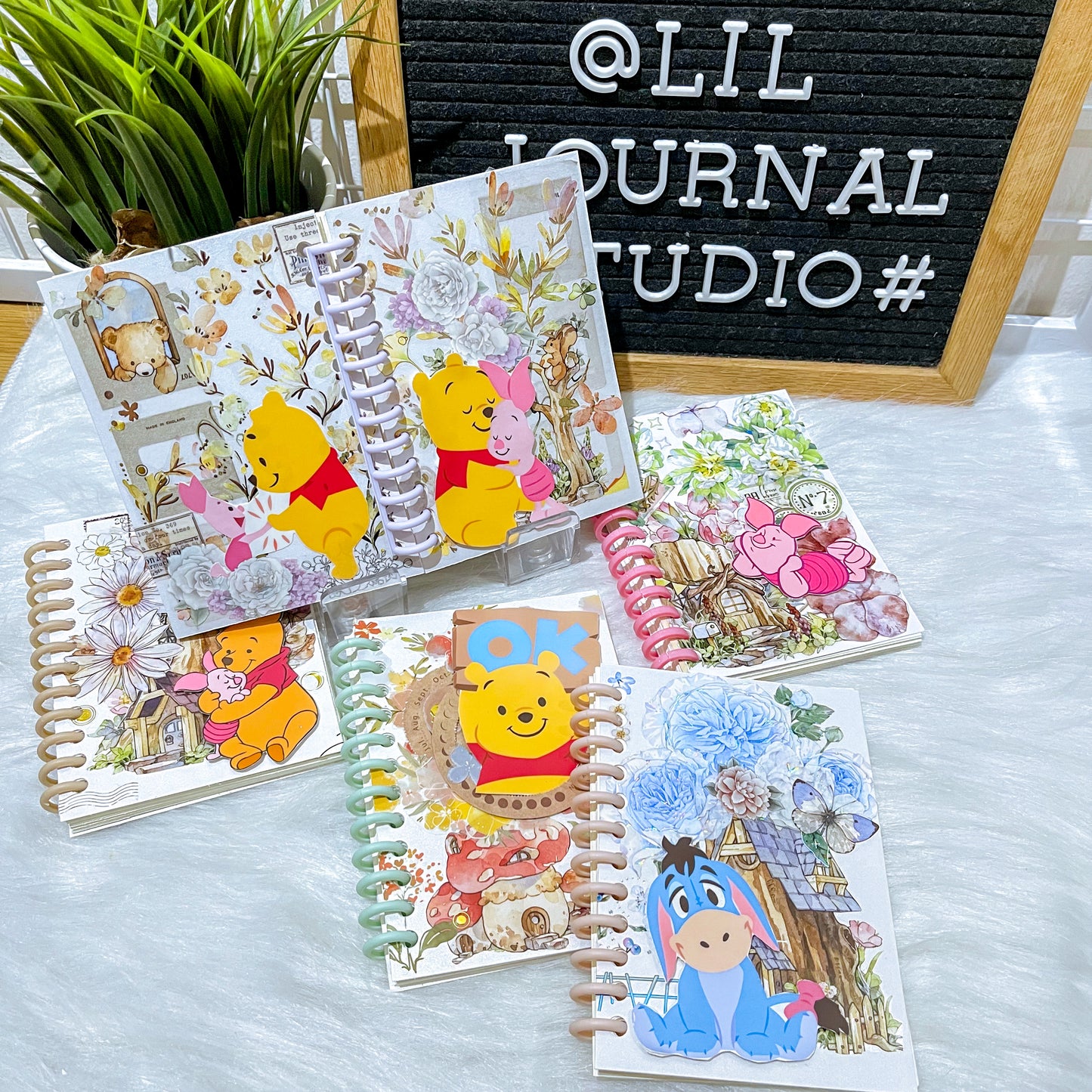B7 Character Travel Notebook - Winnie the Pooh Enchanted Garden II