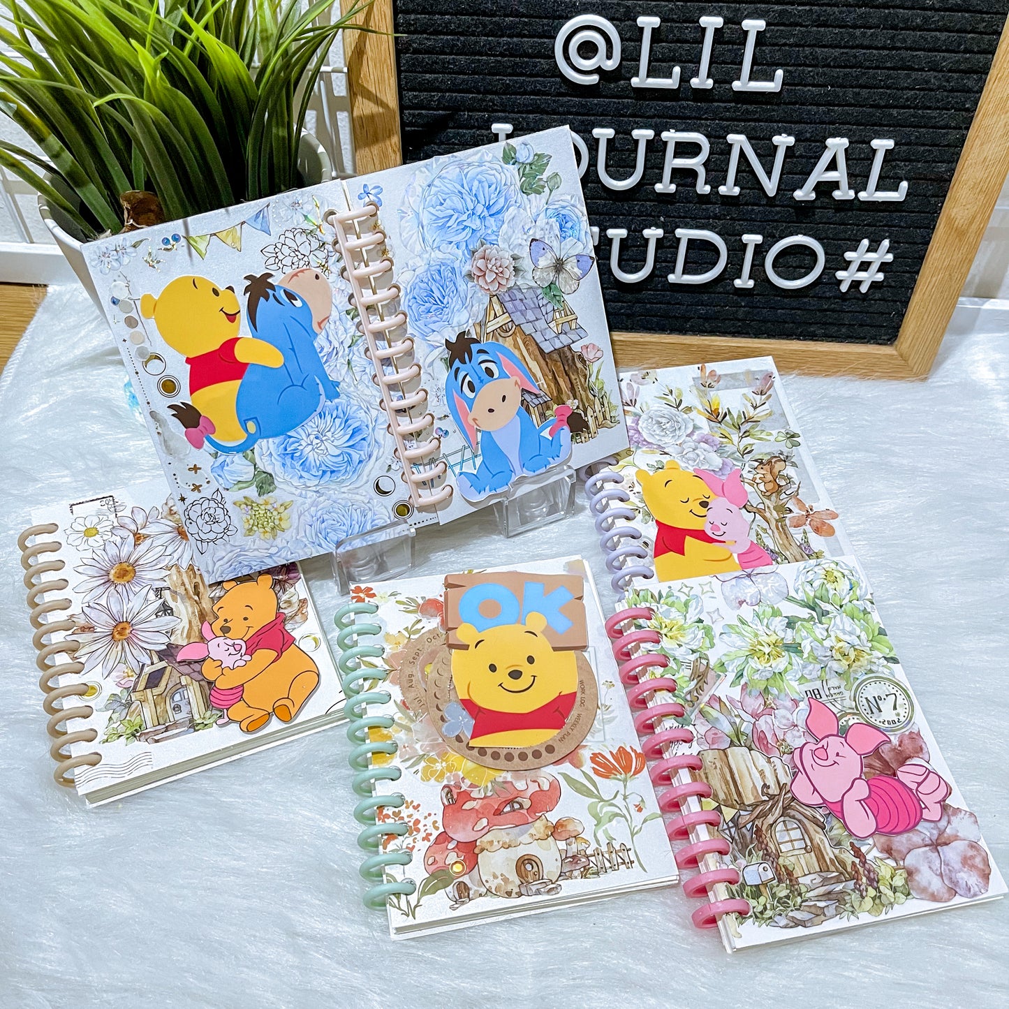B7 Character Travel Notebook - Winnie the Pooh Enchanted Garden II