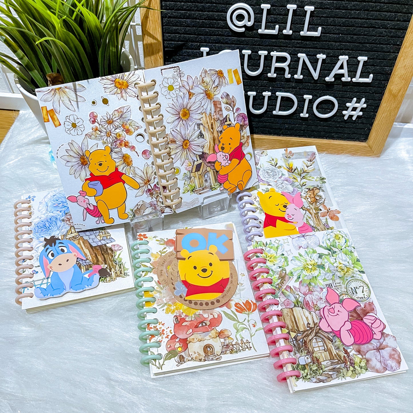 B7 Character Travel Notebook - Winnie the Pooh Enchanted Garden II