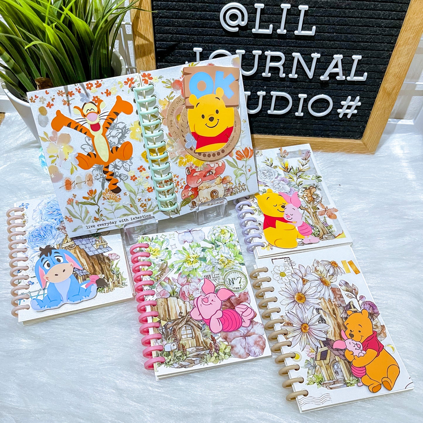 B7 Character Travel Notebook - Winnie the Pooh Enchanted Garden II