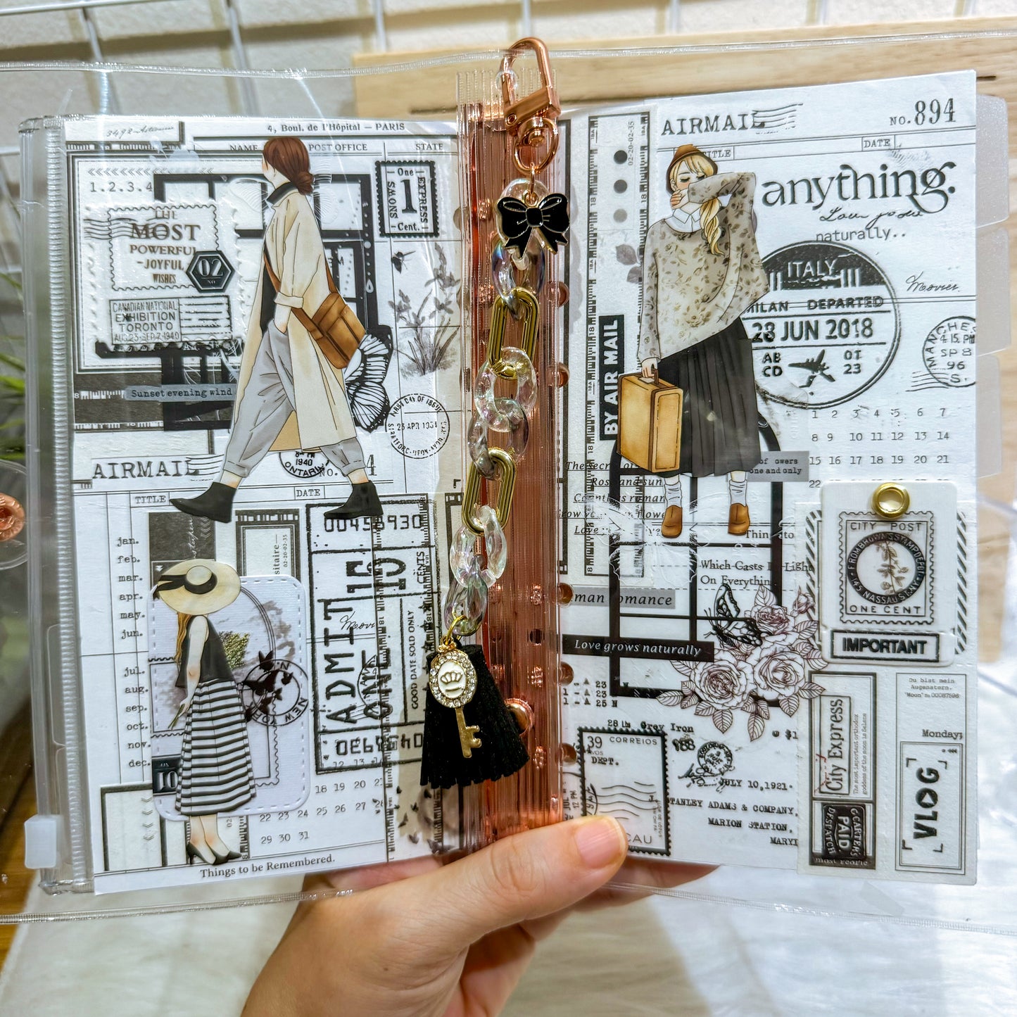 A6 Notebook + B7 Sticker Bundle ~ Classic Girls Travel