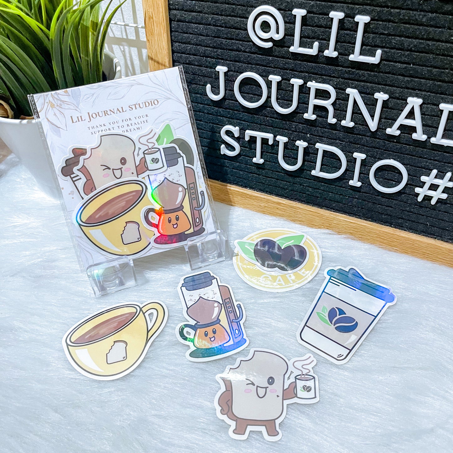 Cafe Die Cut Stickers