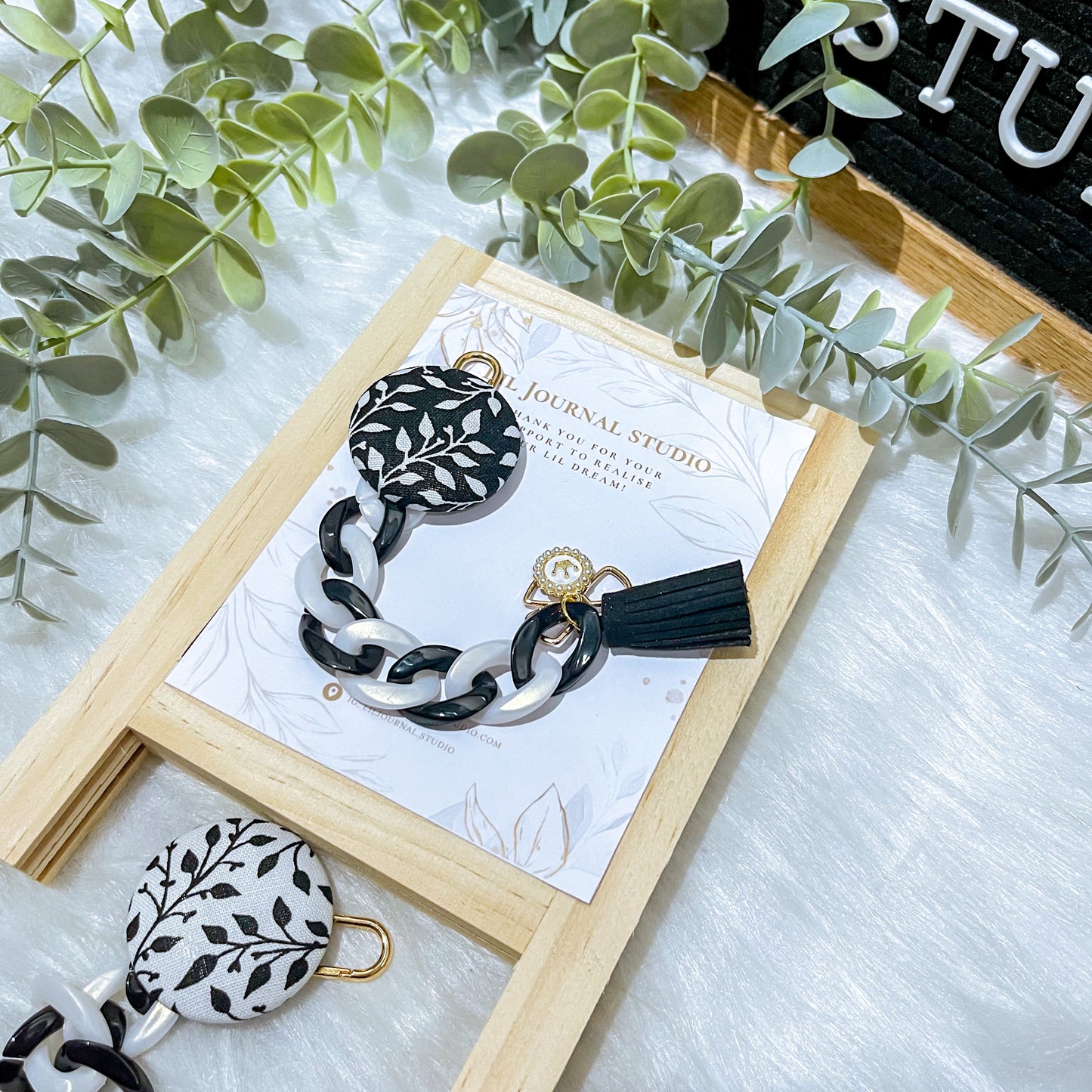 Key Charms - Classic Black & White