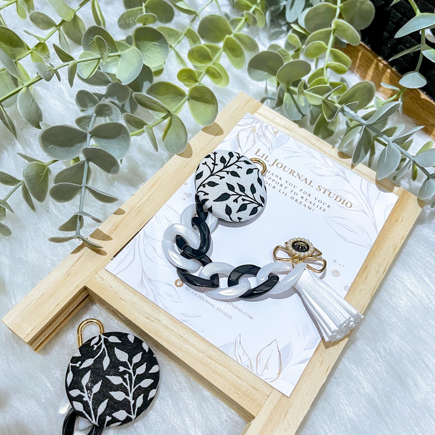 Key Charms - Classic Black & White