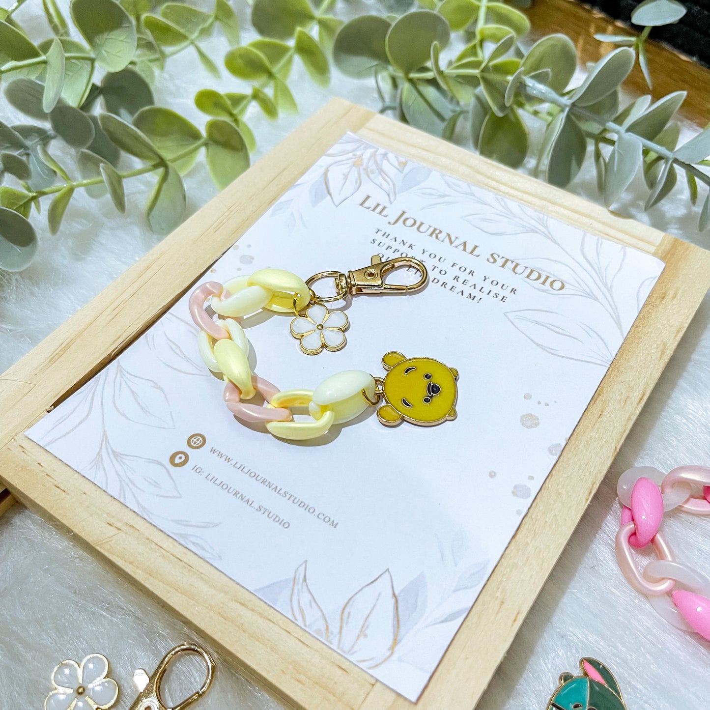 Dainty Key Charms - Pooh & Gang