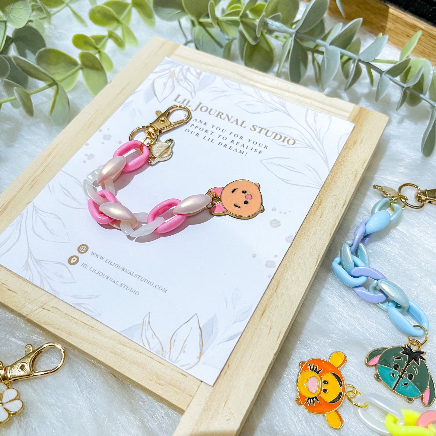 Dainty Key Charms - Pooh & Gang