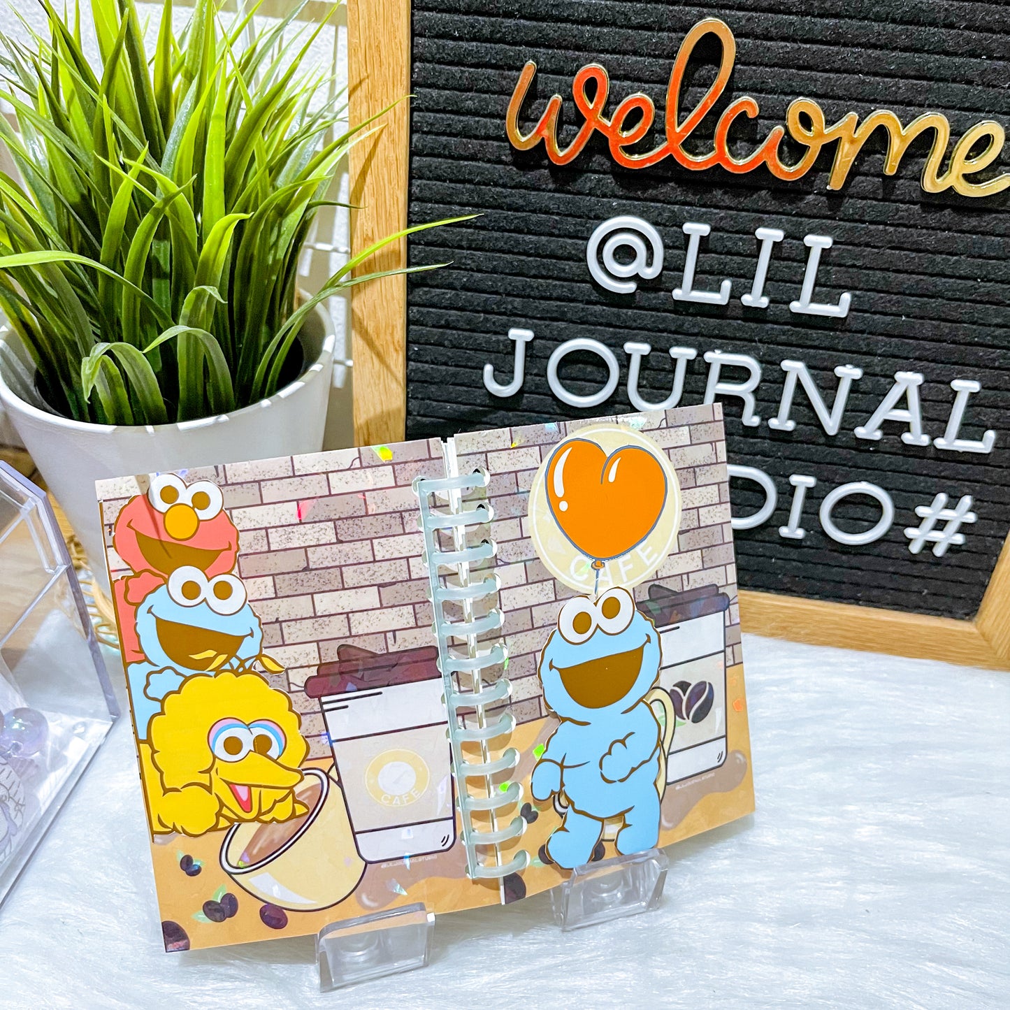 B7 Character Travel Notebook - Cafe (Nature) - Cookie Monster