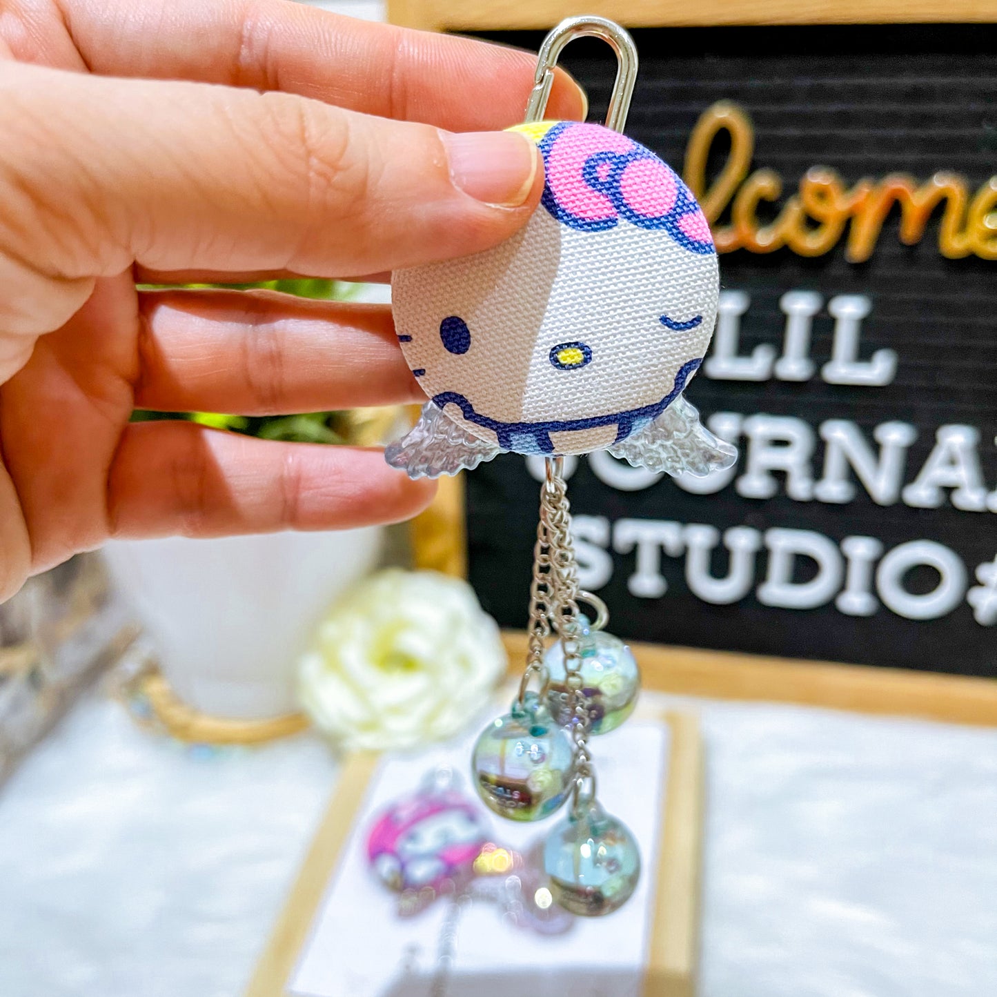 Key Charms - Crystal Melody and Hello Kitty