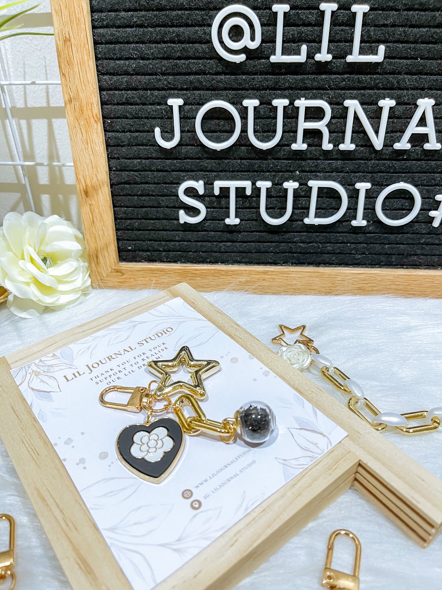 Dainty Key Charms - Classic Gold