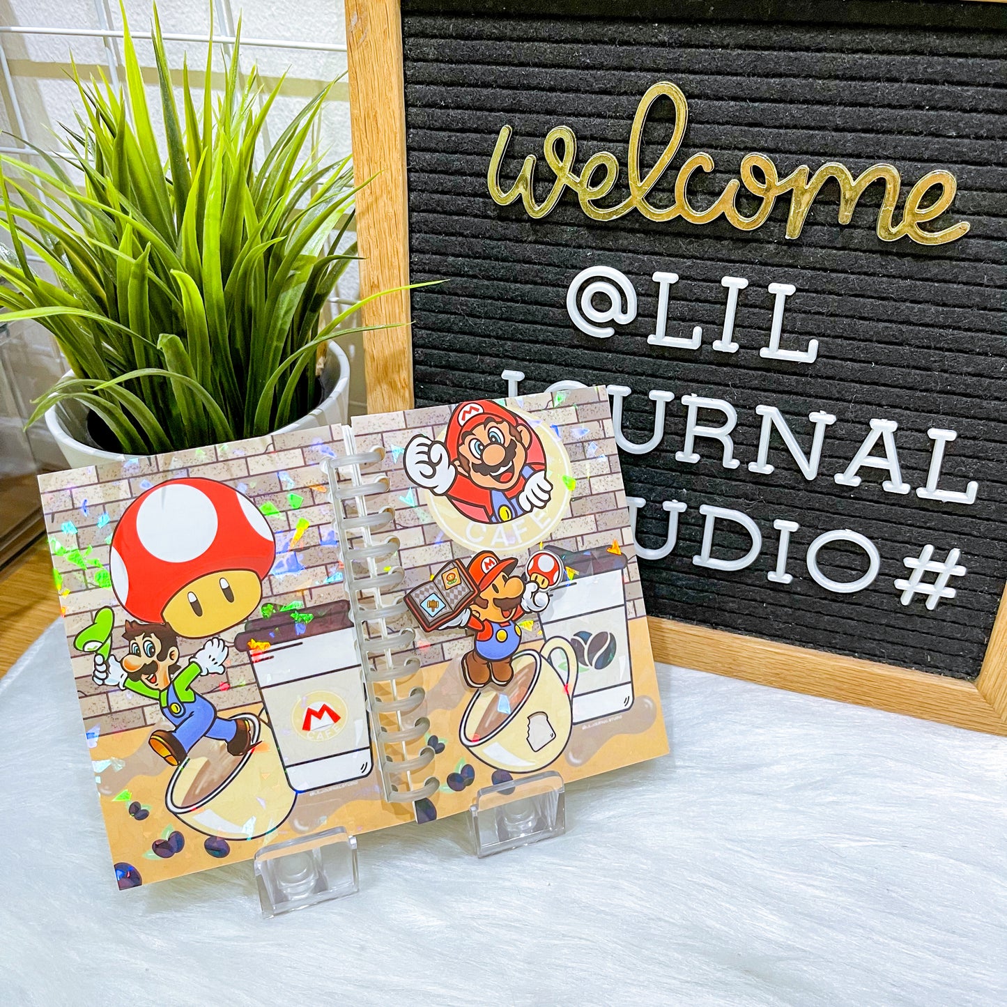 B7 Character Travel Notebook - Cafe (Nature) - Super Mario