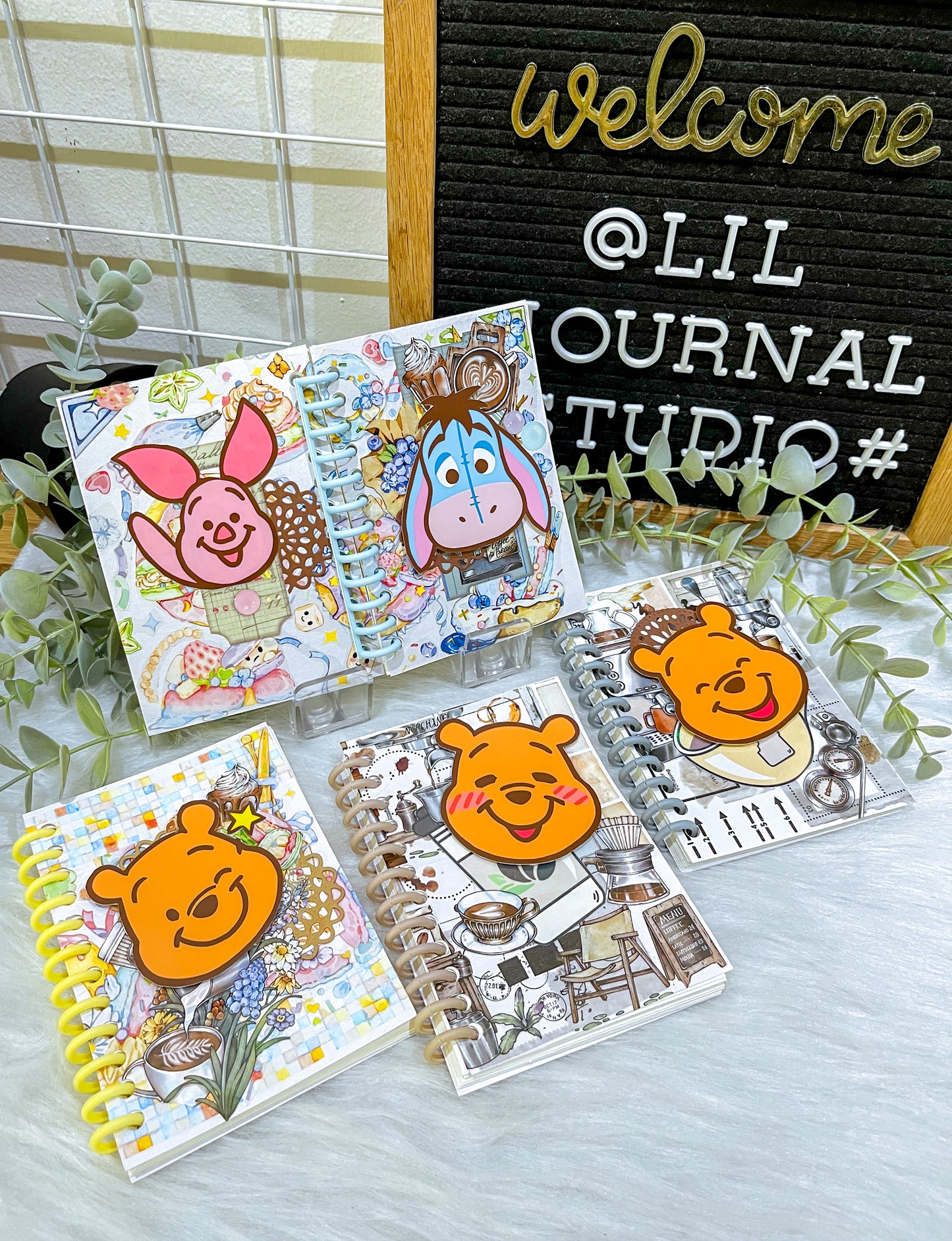 B7 Character Travel Notebook - Coffee Fun Pooh & Gang