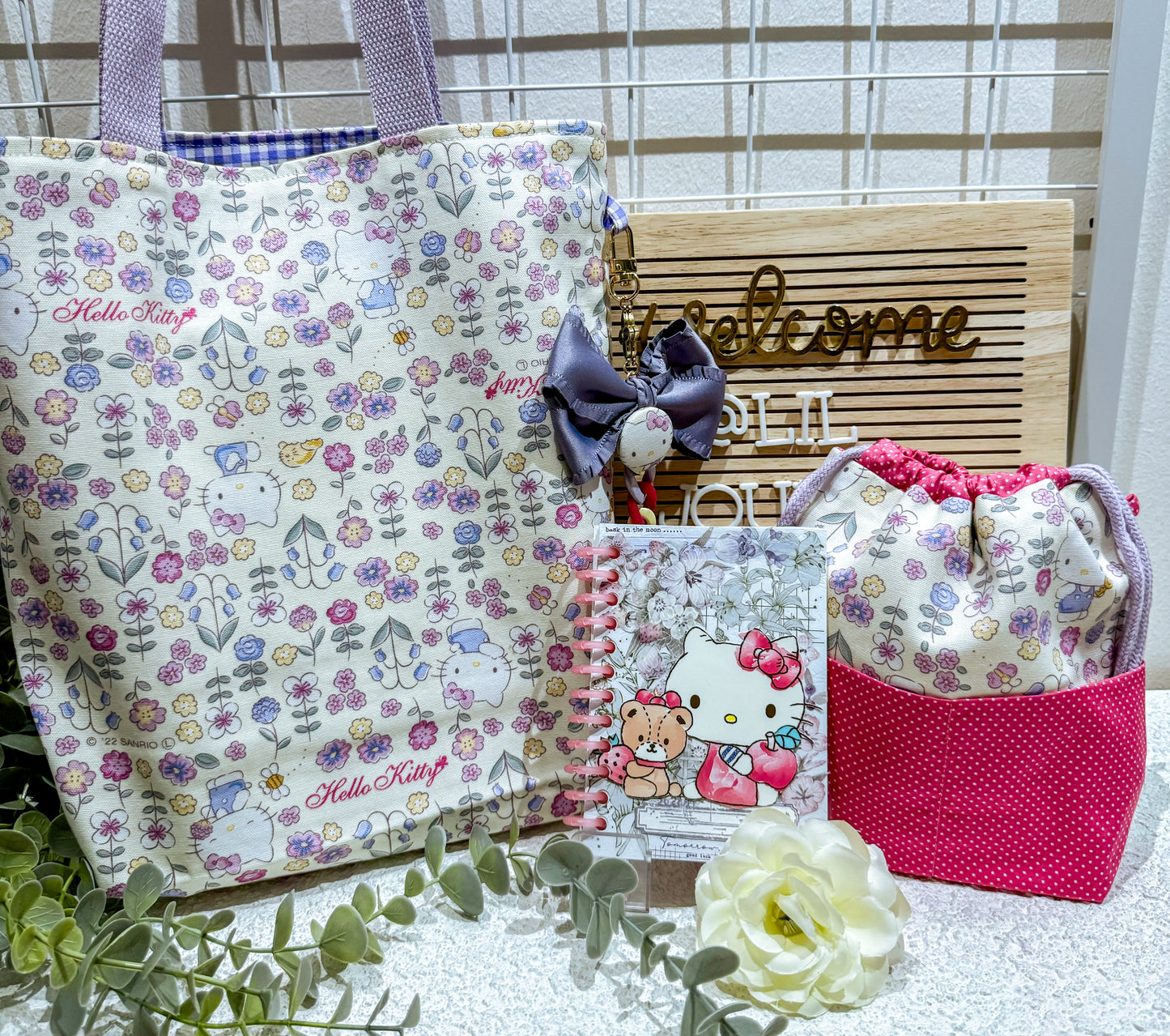 Lavender Hello Kitty Everyday Totebag Set