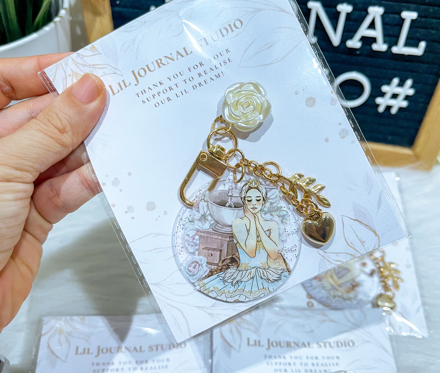 Key Charms - Flower Cafe Ballerina