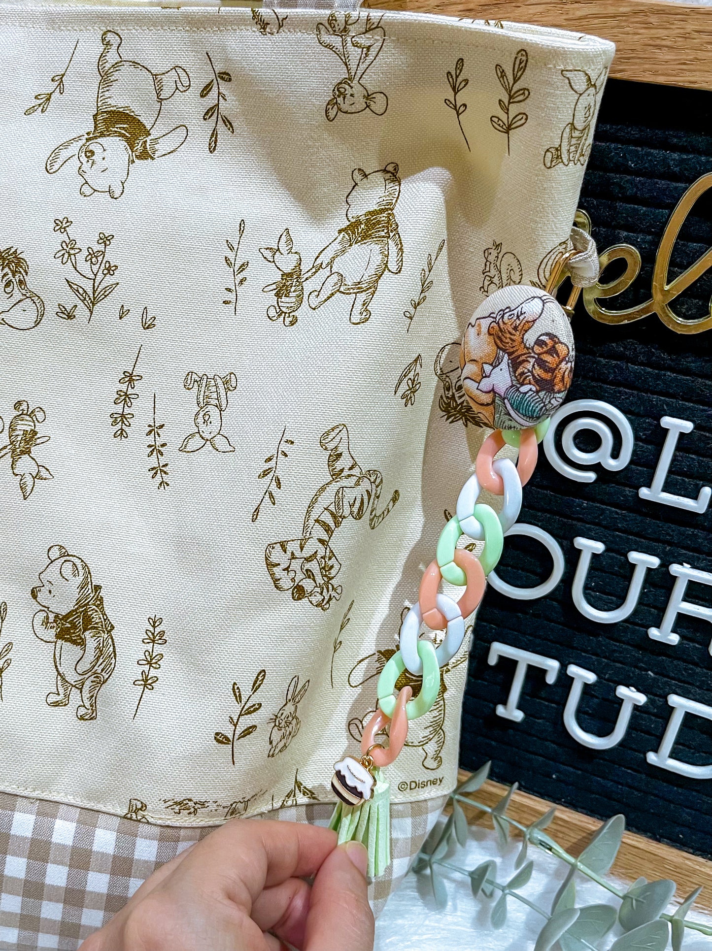 Gingham Pooh & Friends Tote