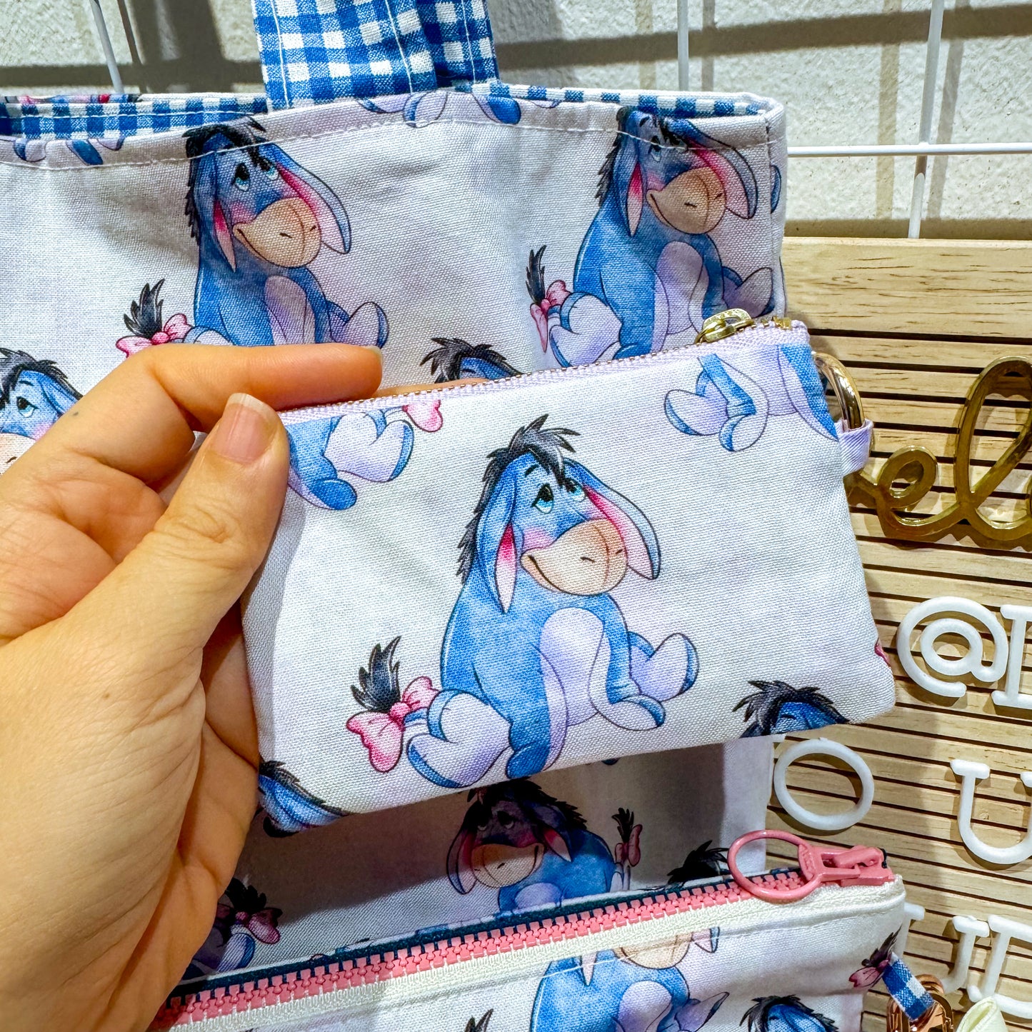 Watercolor Eeyore Blue Gingham Bundle
