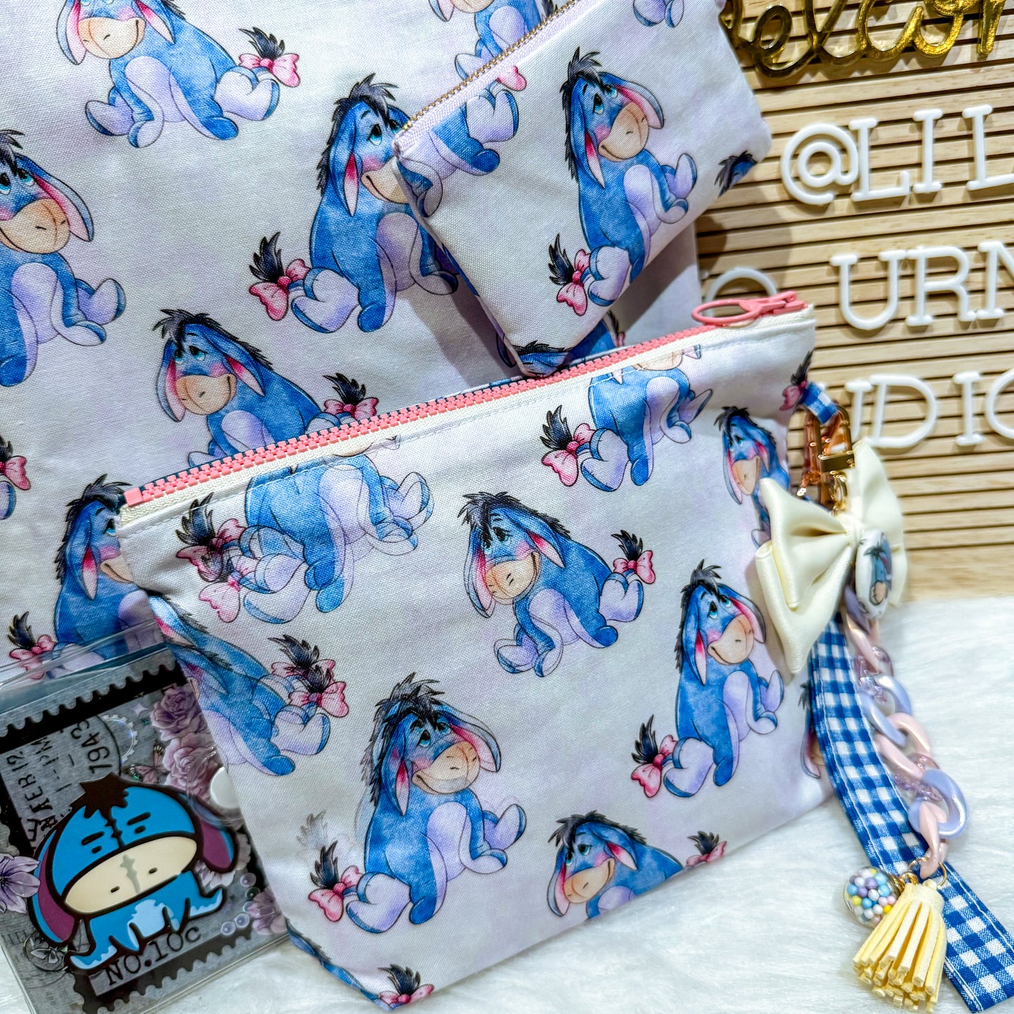 Watercolor Eeyore Blue Gingham Bundle