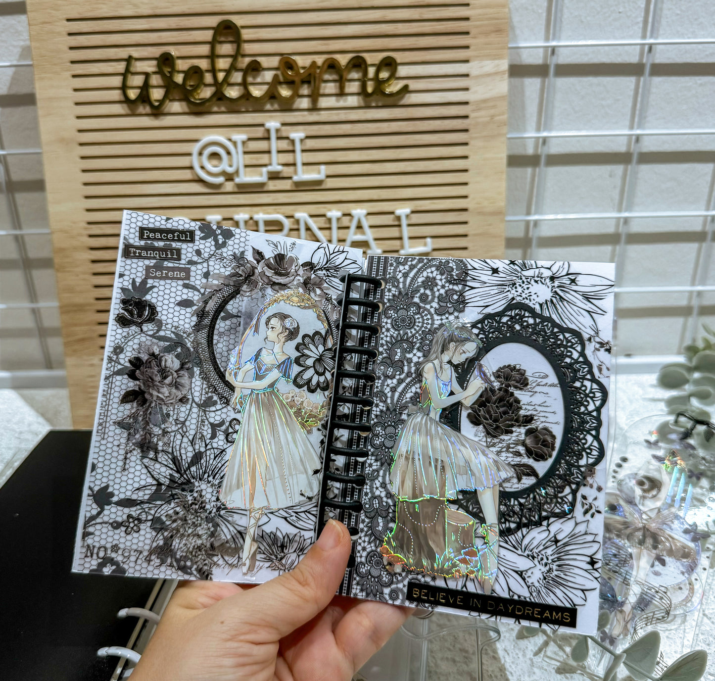 A6 Notebook + B7 Sticker Bundle ~ Elegant Ballerina