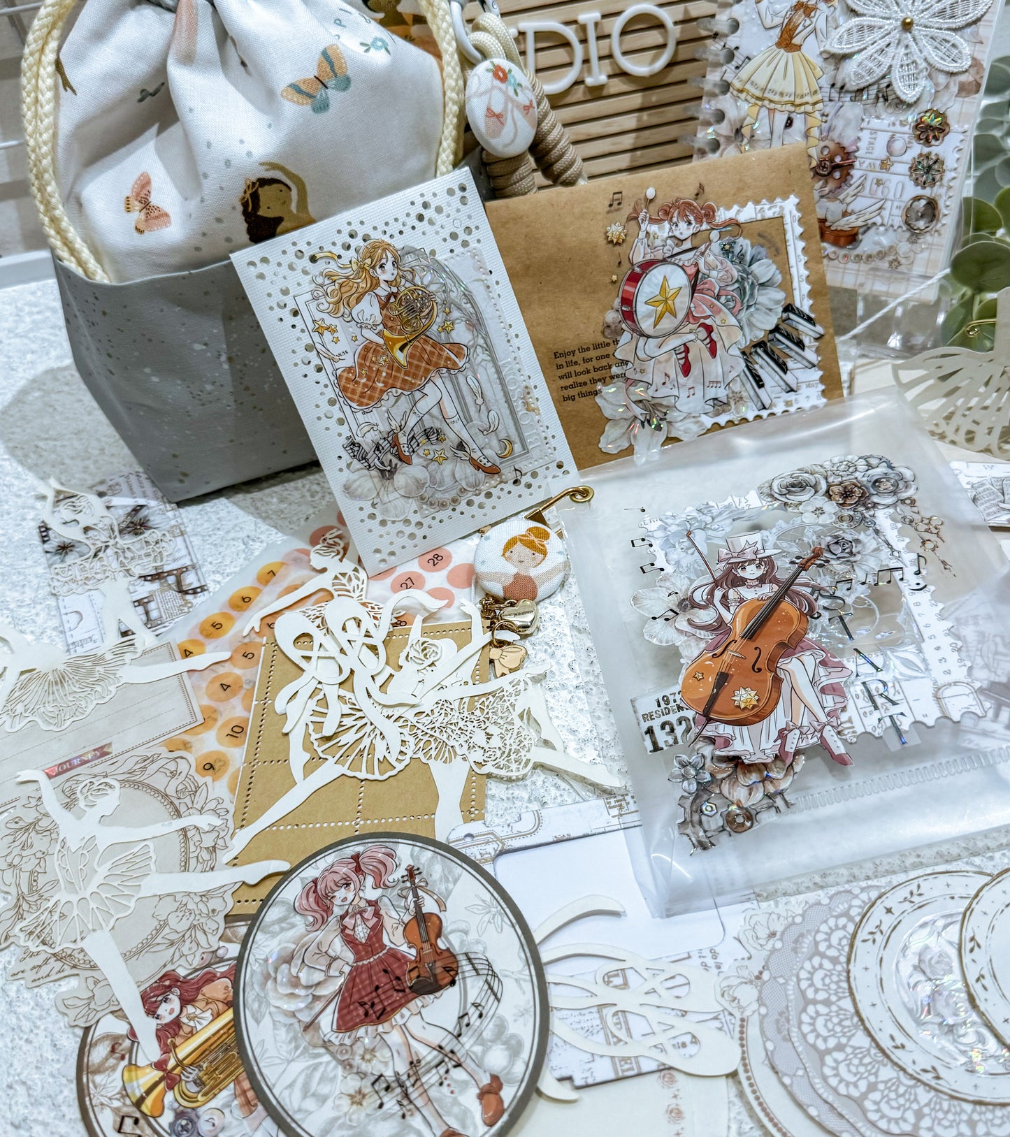 Musical Girls Ephemera Kit