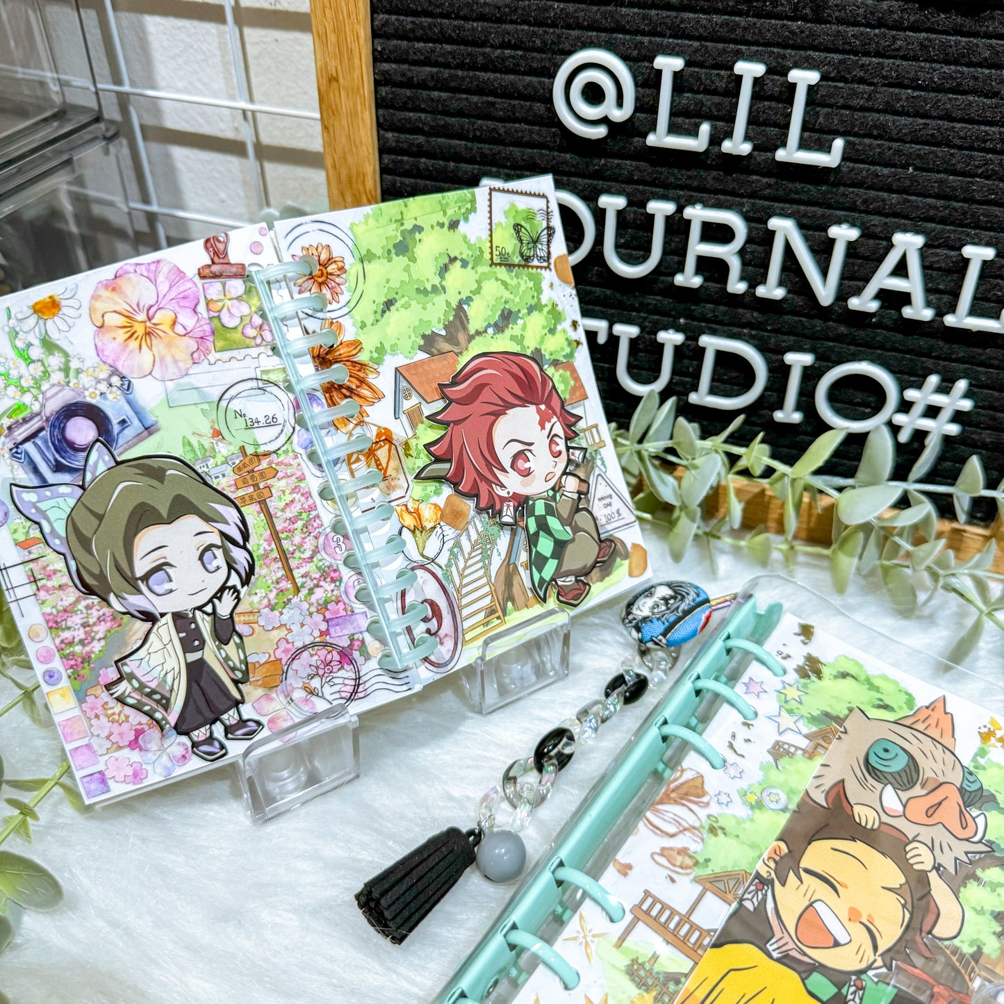 A6 Notebook + B7 Sticker Character Bundle ~ Demon Slayer