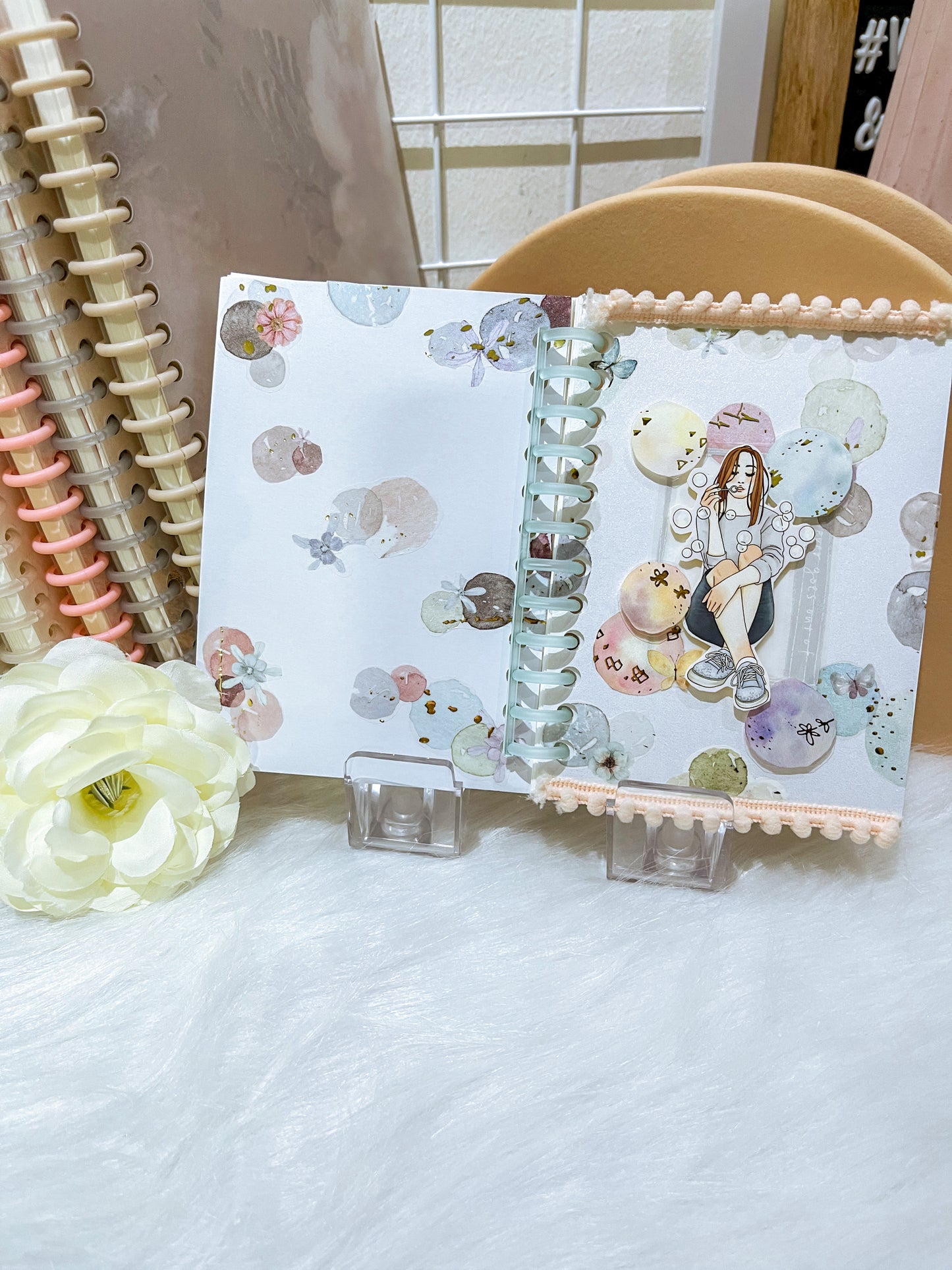 B7 Travel Size Notebook - Pastel Bubbles