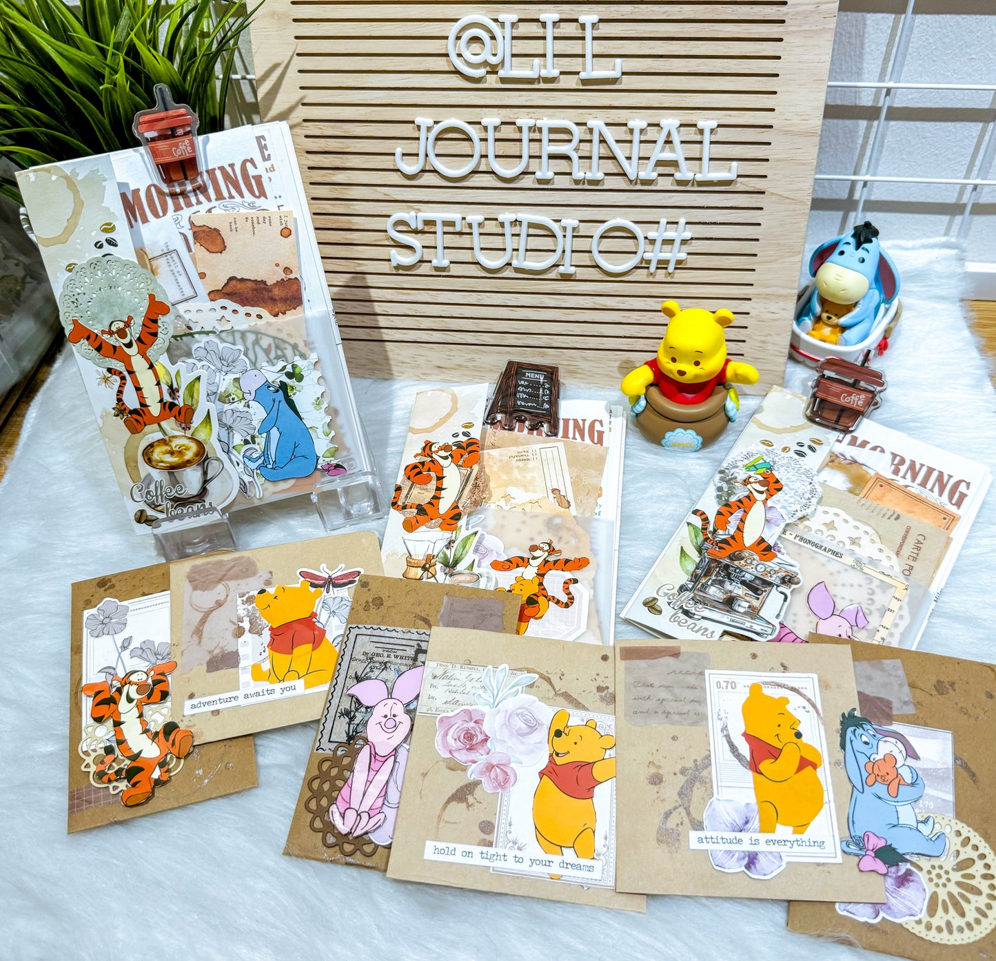 *No Frills* Coffee Pooh Ephemera Kit
