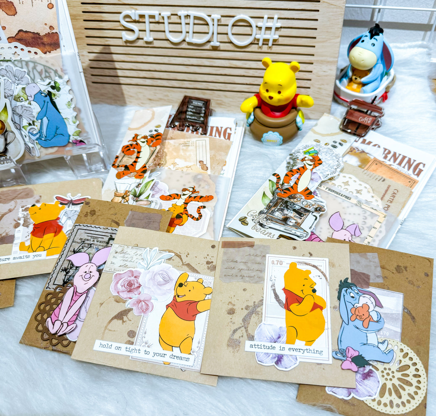 *No Frills* Coffee Pooh Ephemera Kit