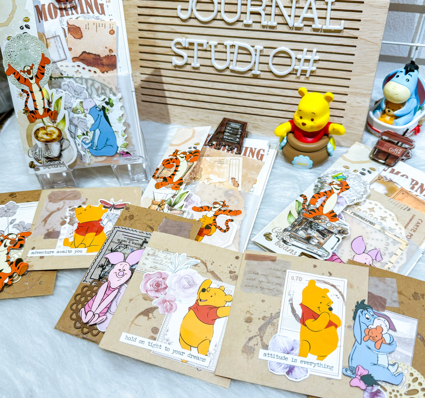 *No Frills* Coffee Pooh Ephemera Kit
