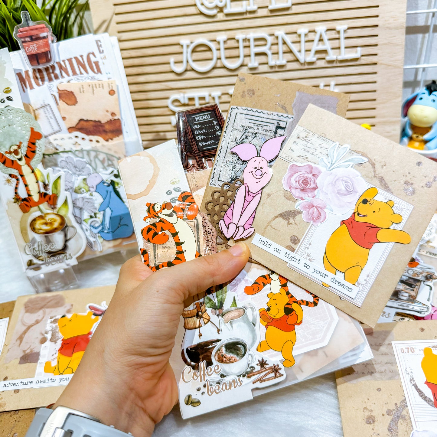 *No Frills* Coffee Pooh Ephemera Kit