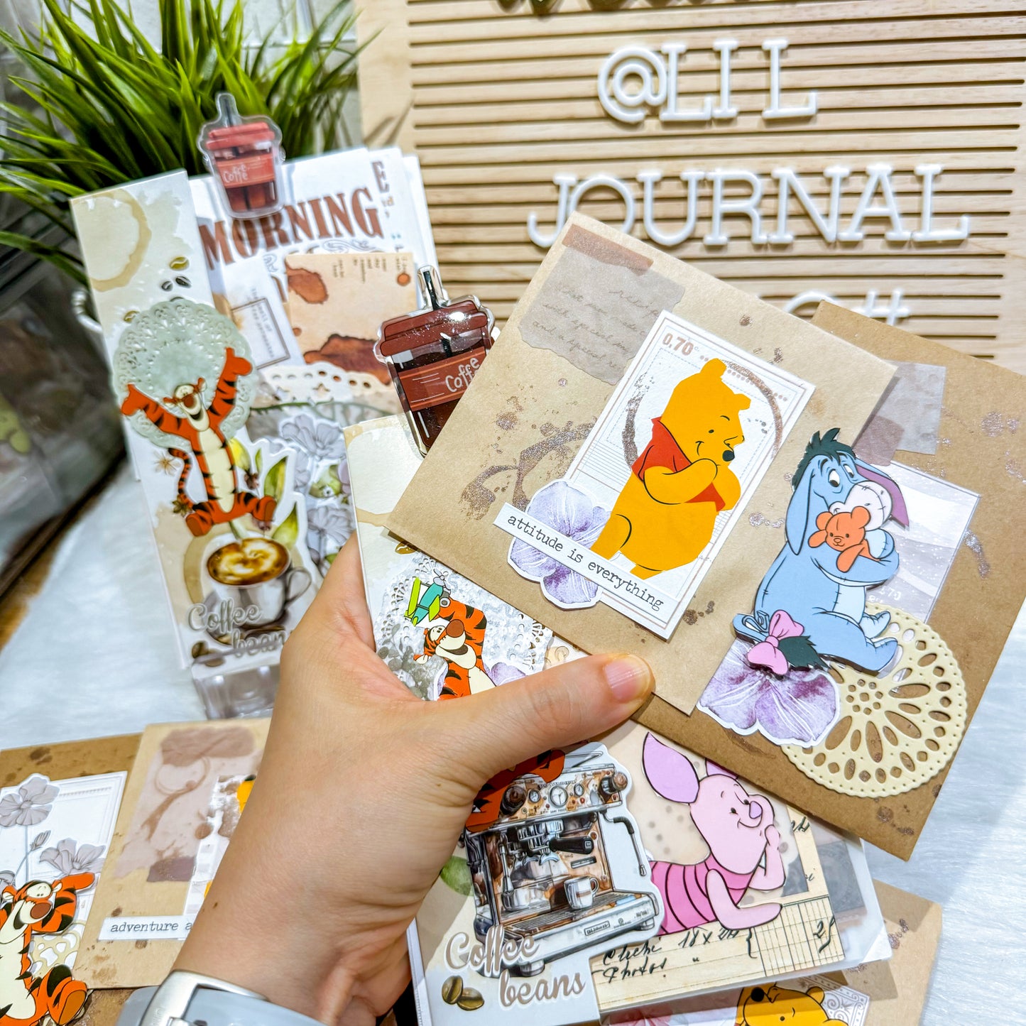 *No Frills* Coffee Pooh Ephemera Kit