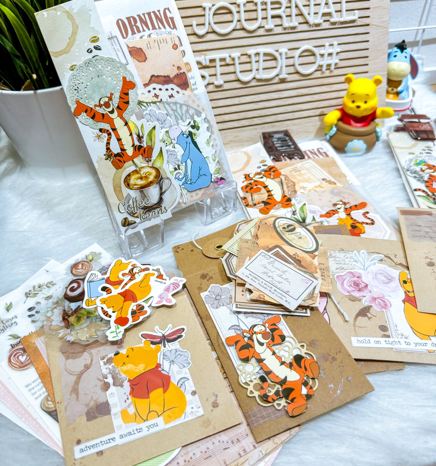 *No Frills* Coffee Pooh Ephemera Kit