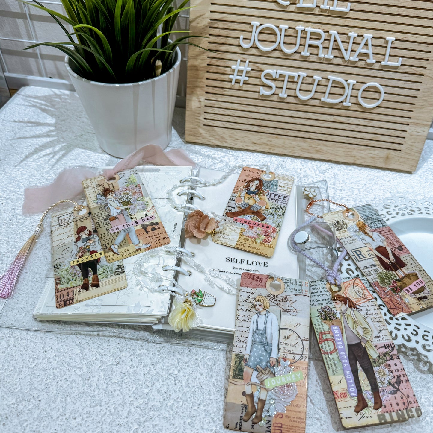 Classic Girls Motivational Journal Tags