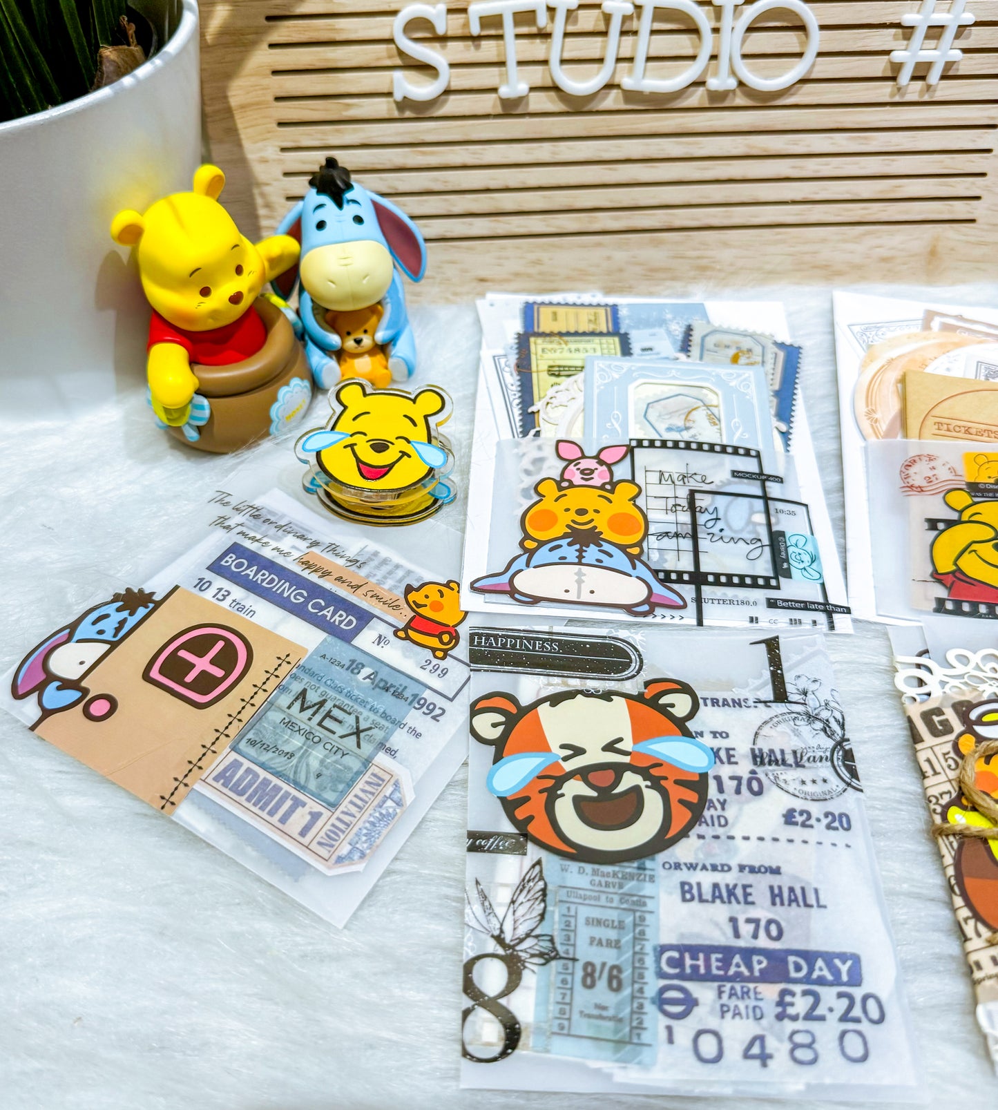 *No Frills* Adventure Pooh Ephemera Kit