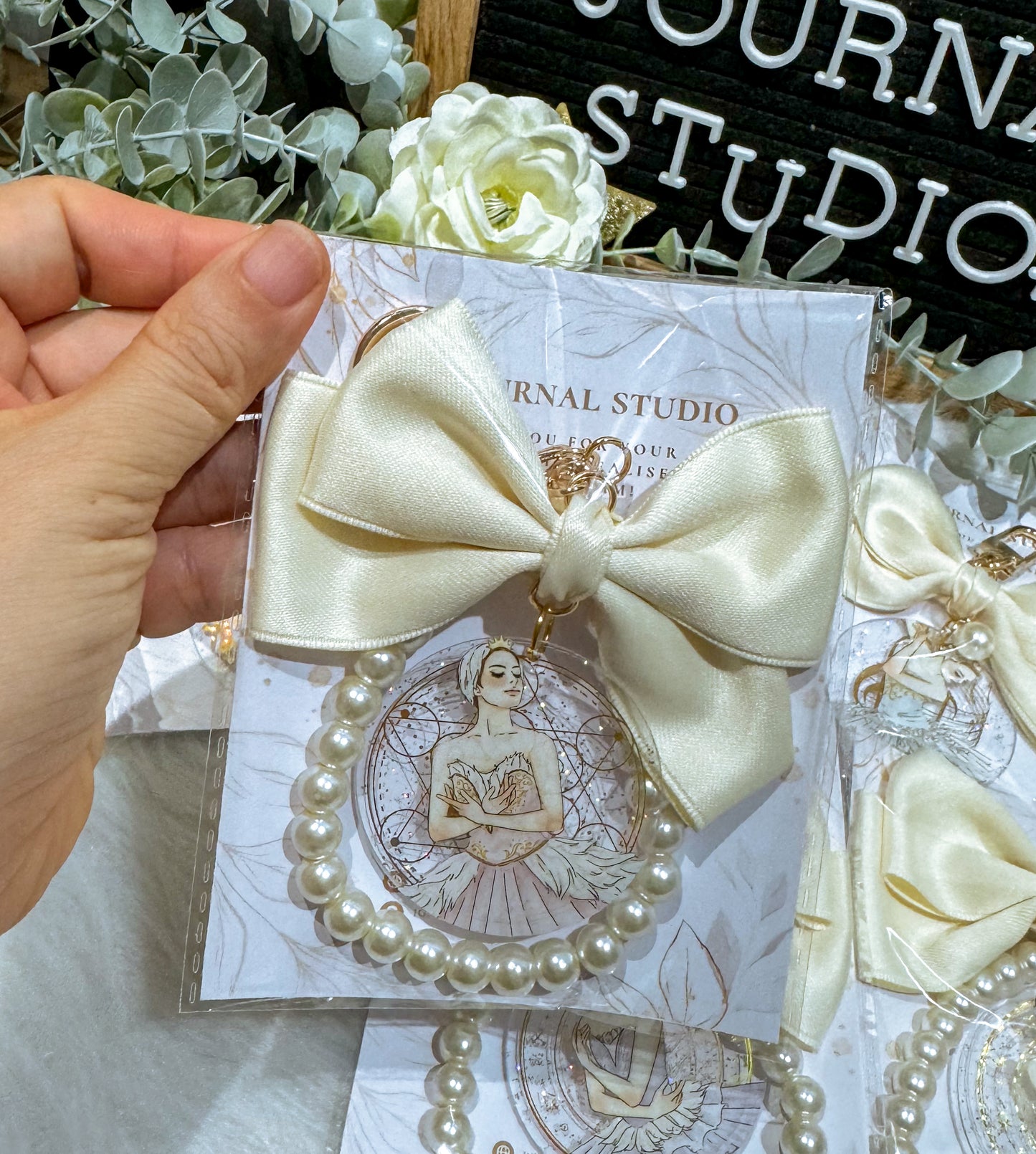 Key Charms - Big Bow Elegant Ballerinas