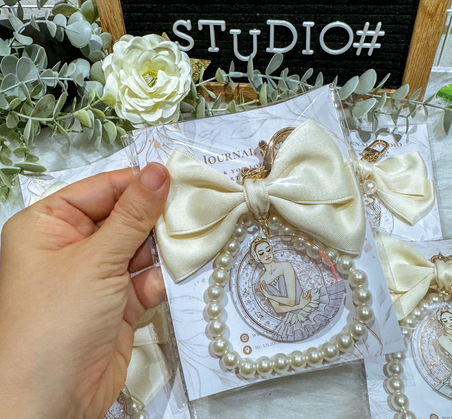 Key Charms - Big Bow Elegant Ballerinas