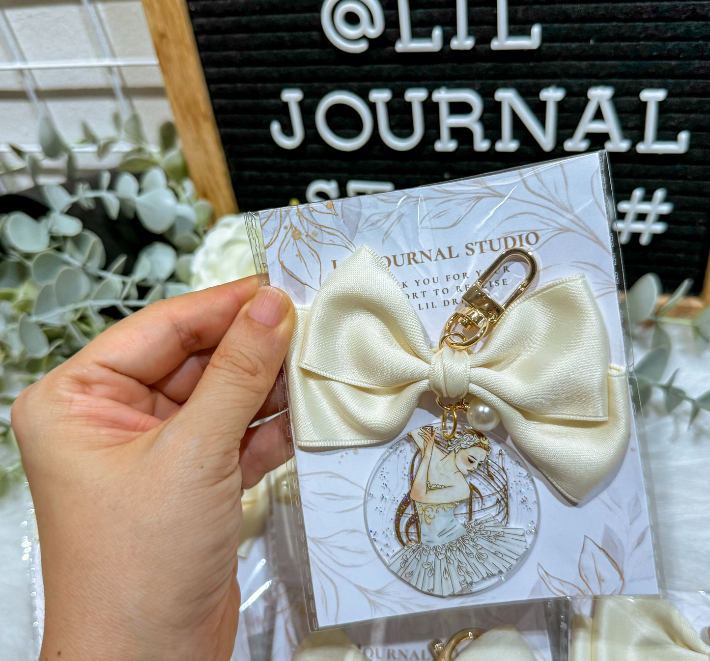 Key Charms - Big Bow Elegant Ballerinas