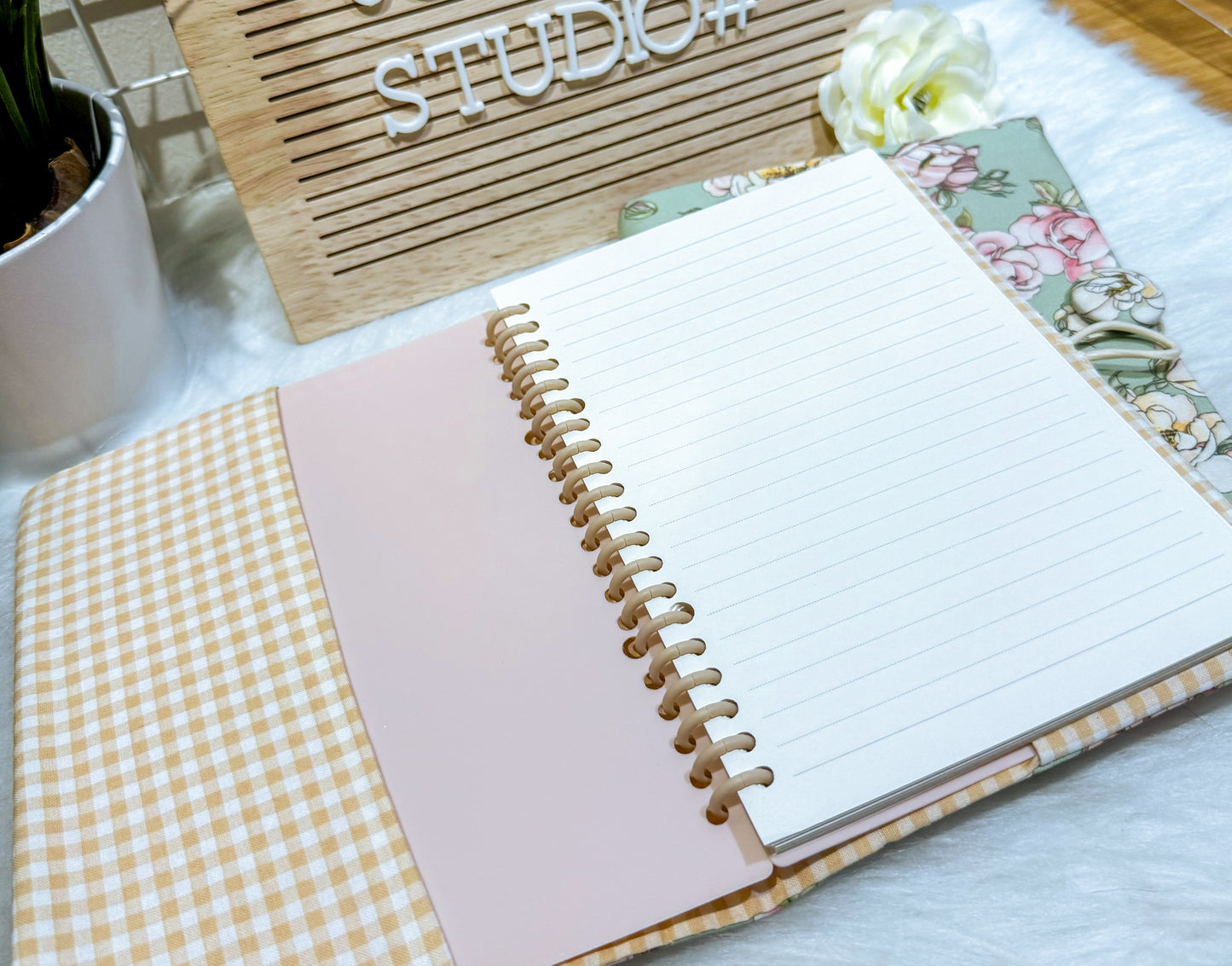 A5 Fabric Notebook - Rose Bloom