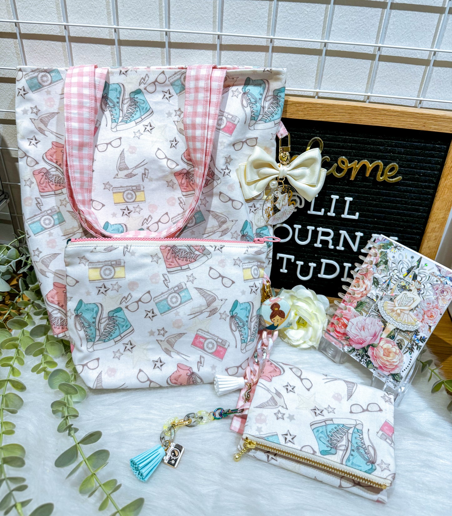 Pink Gingham Sneak and Snap