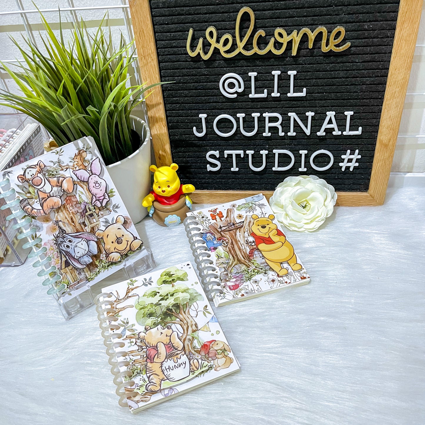 B7 Character Travel Notebook - Winnie the Pooh Enchanted Garden