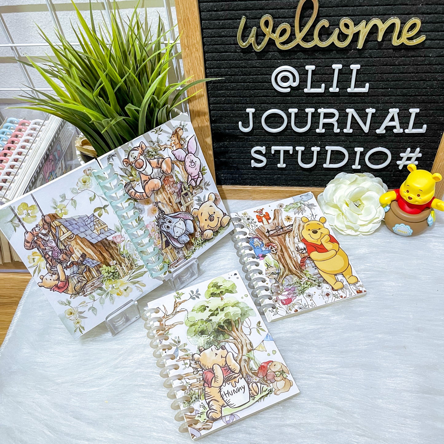 B7 Character Travel Notebook - Winnie the Pooh Enchanted Garden
