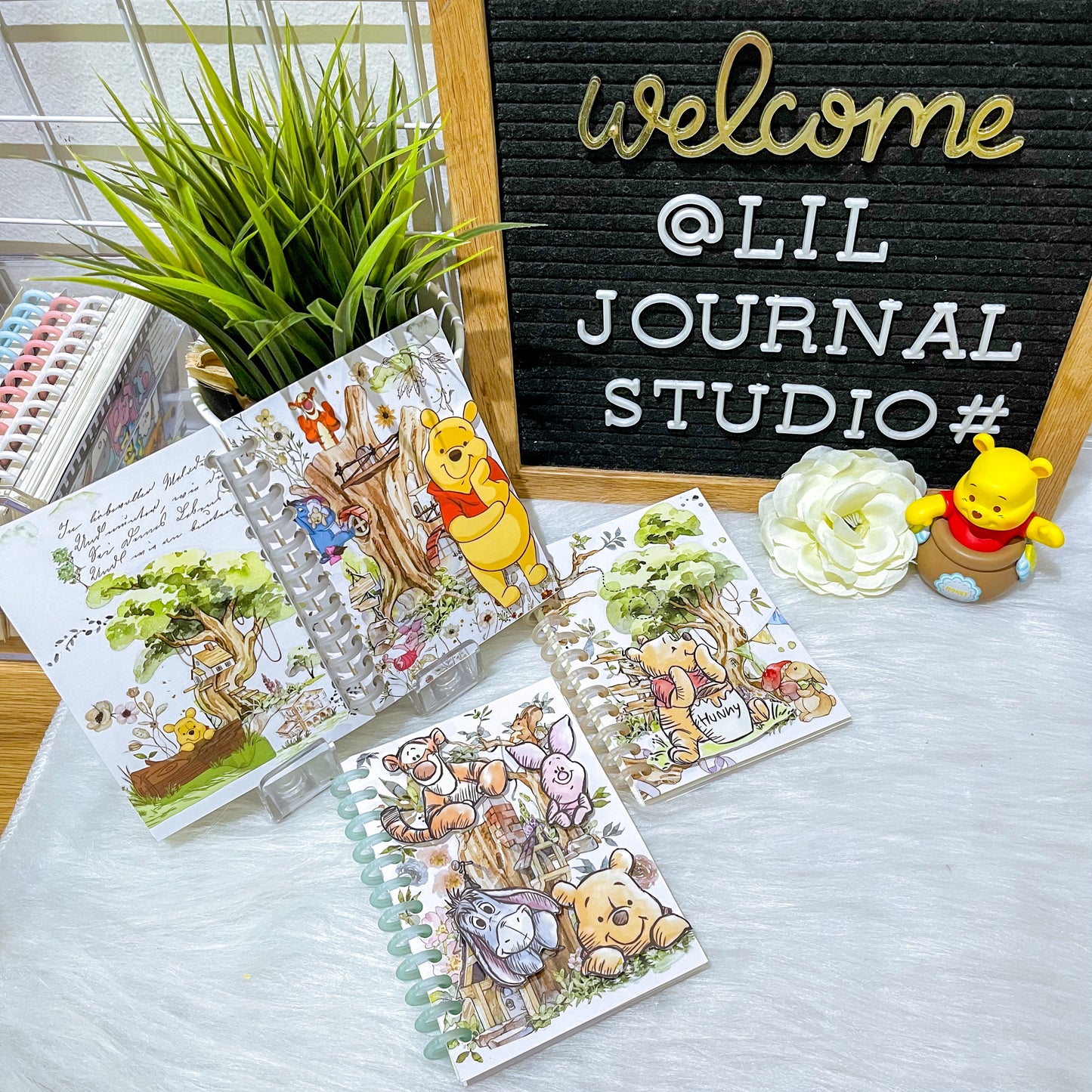 B7 Character Travel Notebook - Winnie the Pooh Enchanted Garden