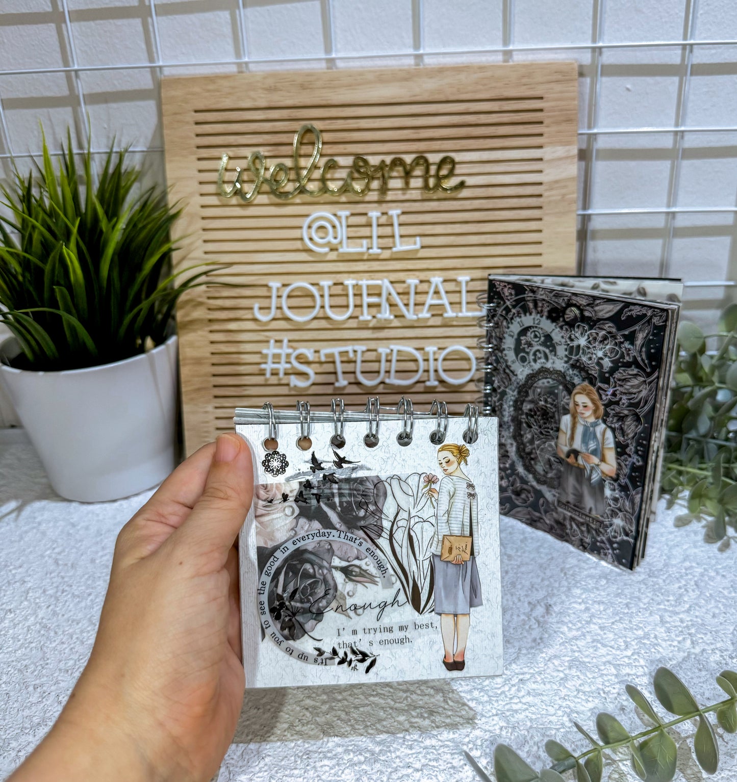 Textured Pattern Paper Journal Book - Timeless Classic Girls