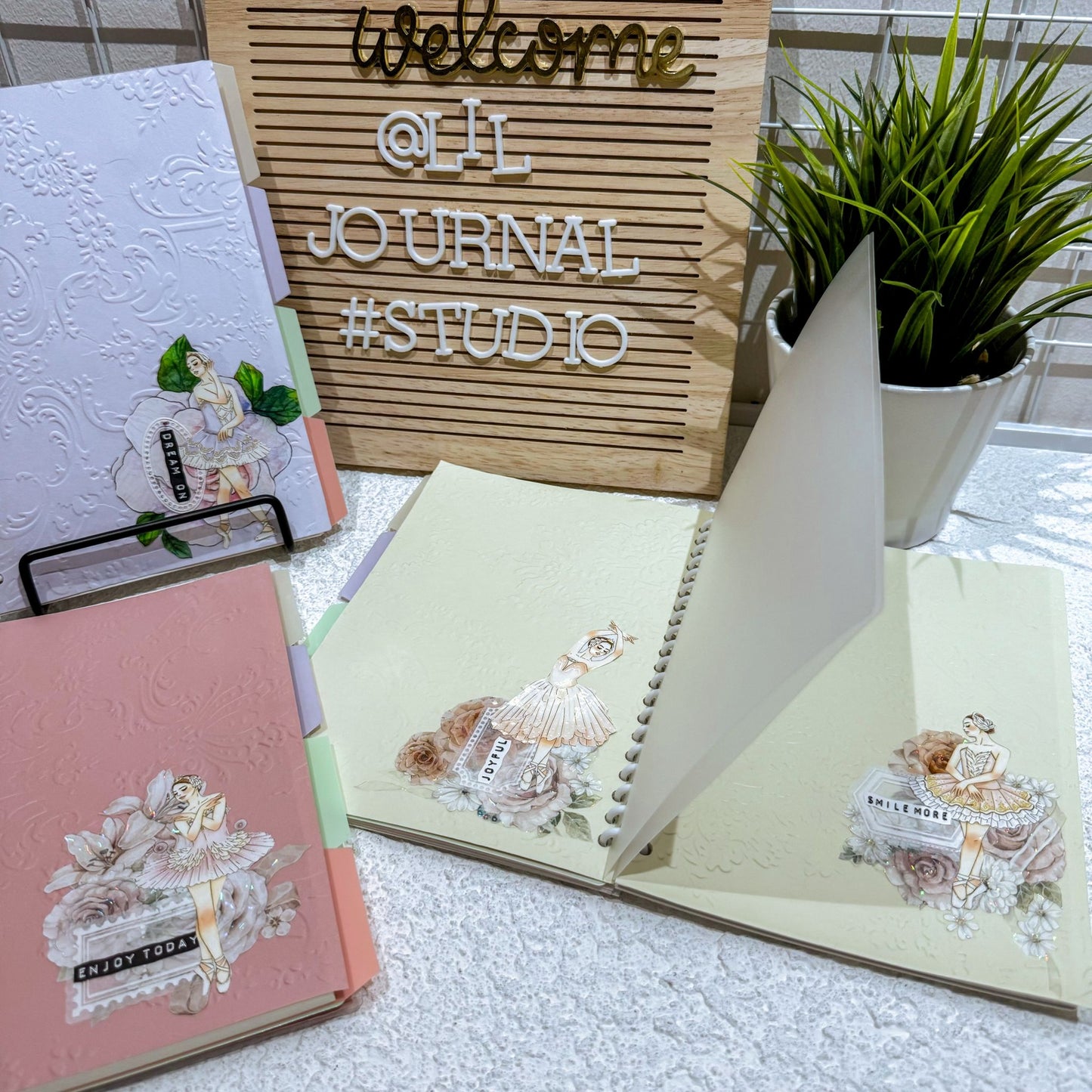 A5 Ballerina Embossed Lace Notebook