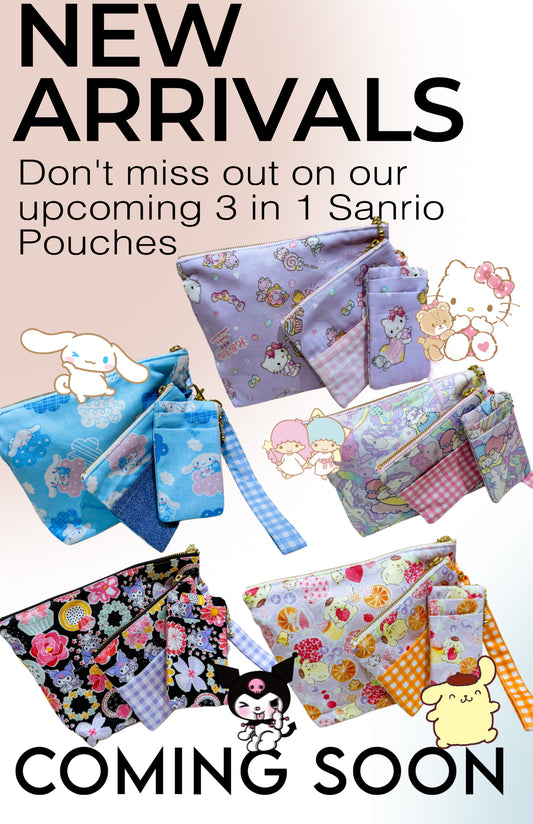 Sanrio 3 in 1 Zipper Pouch