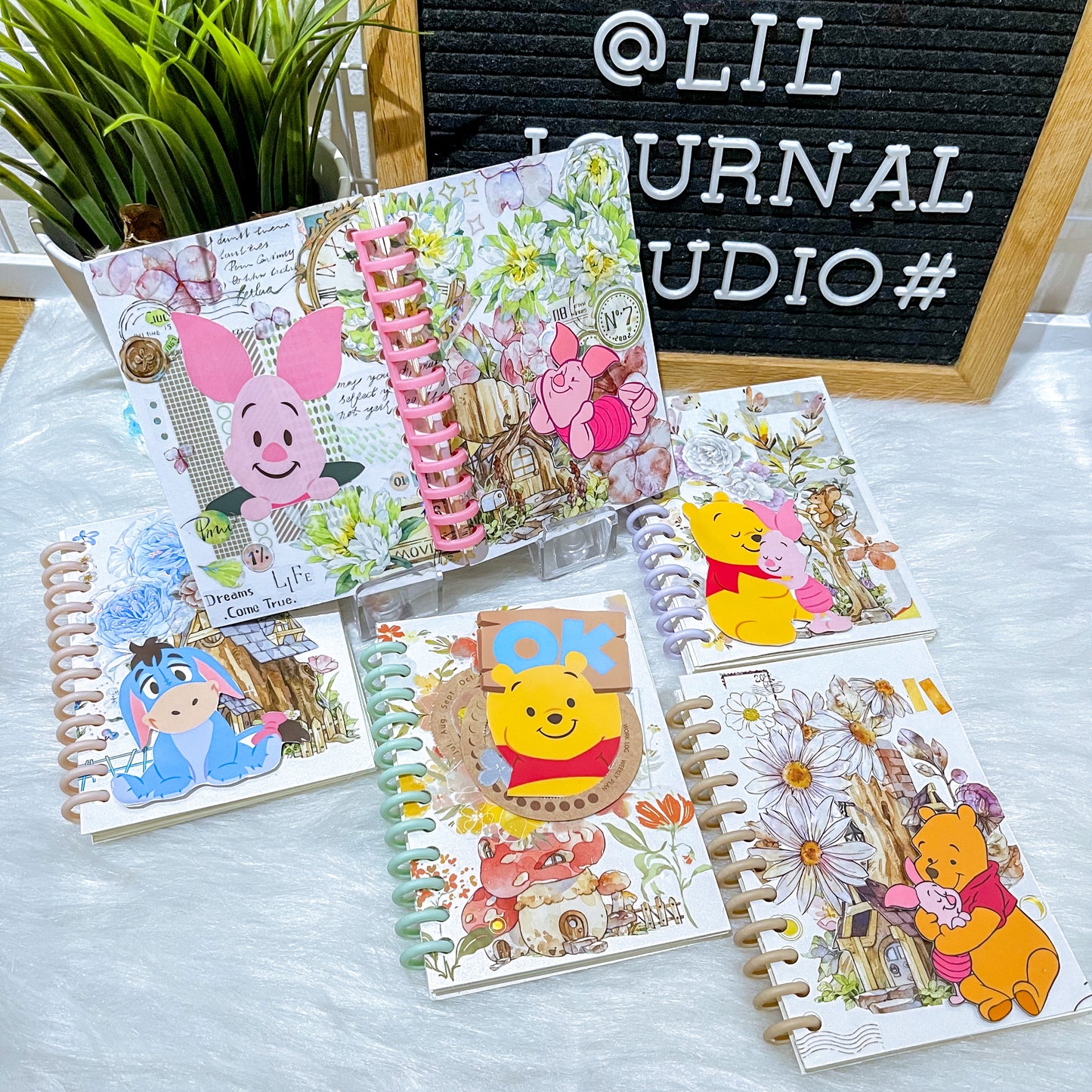 B7 Character Travel Notebook - Winnie the Pooh Enchanted Garden II