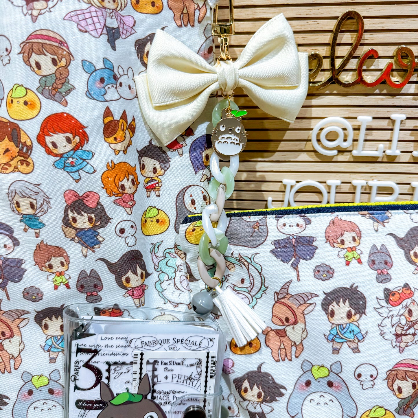 Key Charms - Big Bow Totoro and No Face Keycharm