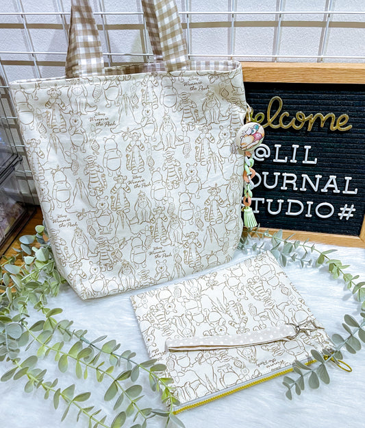 Gingham Peek A Boo Tote