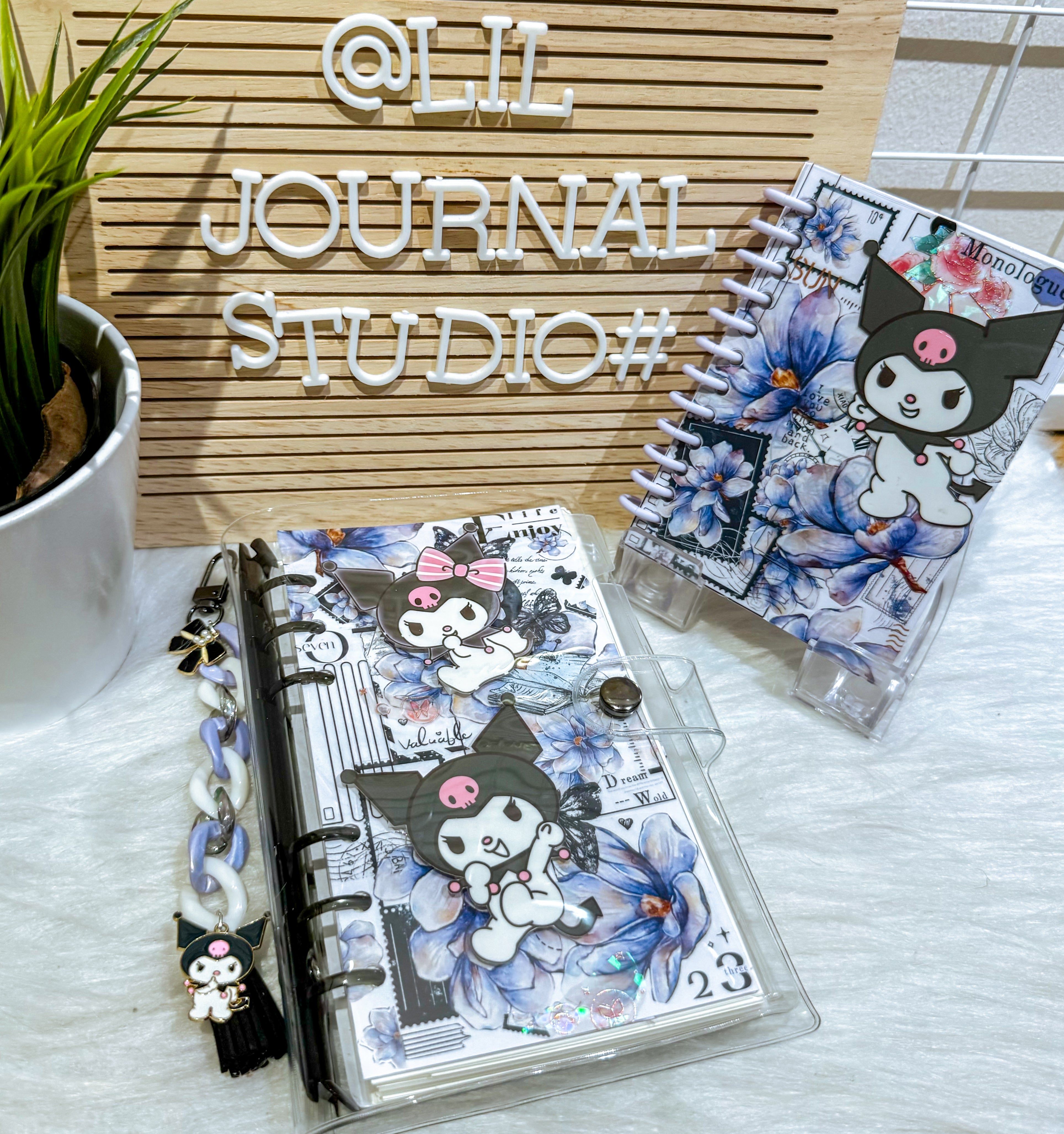 A6 Notebook + B7 Sticker Character Bundle ~ Oh Kuromi – liljournalstudio